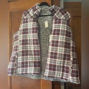 Plaid reversible vest from Maurices
